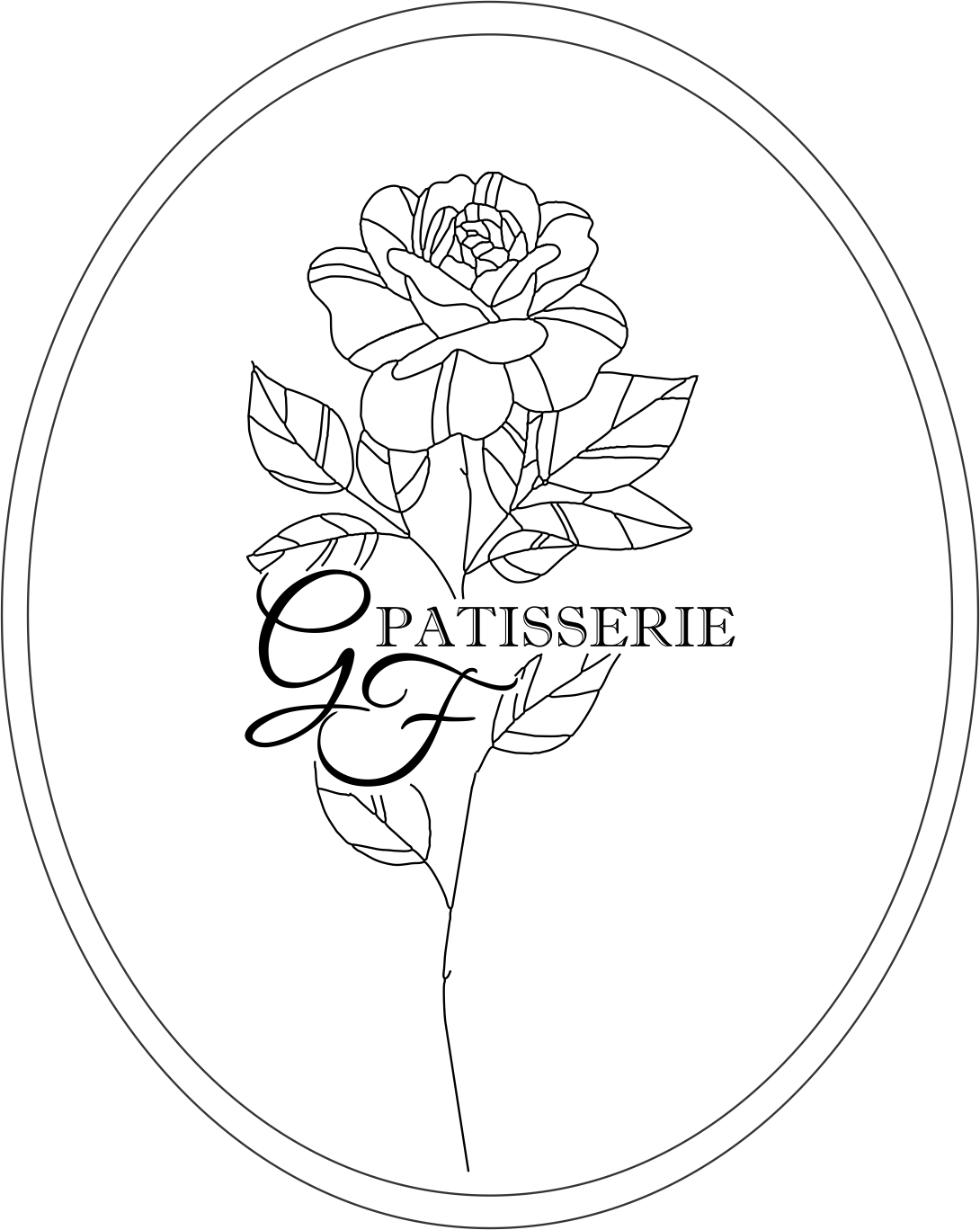 Gluten Free Patisserie - Rose With Border -Transparent